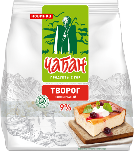Творог 9% Чабан Нальчикский МК м/у, 350 г купить в магазине Табрис