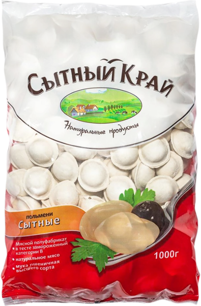 Пельмени замороженные Сытный край с мясом птицы Леженин И.А. ИП м/у, 1 КГ