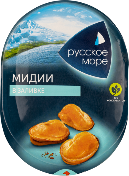 Пресервы в заливке Русское Море мидии Русское Море п/у, 180 г