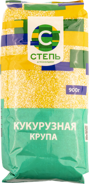 Крупа кукурузная Агрохолдинг Степь Инвестпром-Опт м/у, 900 г
