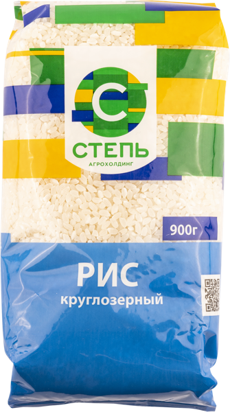 Рис круглозерный Агрохолдинг Степь Инвестпром-Опт м/у, 900 г