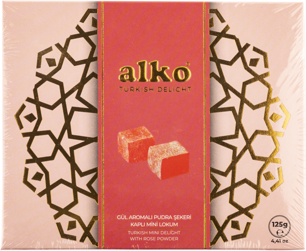 Рахат-Лукум в сахарной пудре Алко с Розой Алко м/у, 125 г