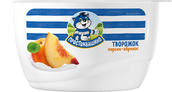 Творог 3,6% Простоквашино персик абрикос Данон п/б, 130 г