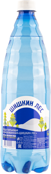 Вода газ рН 7,6 Шишкин лес питьевая Шишкин Лес Торг п/б, 1 л
