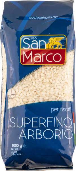 Рис длиннозерный Сан Марко из Венето арборио Ризериа Кремонези м/у, 1 КГ