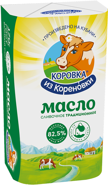 Масло 82,5% сливочное Коровка из Кореновки крестьянское Кореновский МКК м/у, 170 г