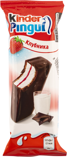 Пирожное бисквитное Киндер пингви клубника Ферреро м/у, 30 г