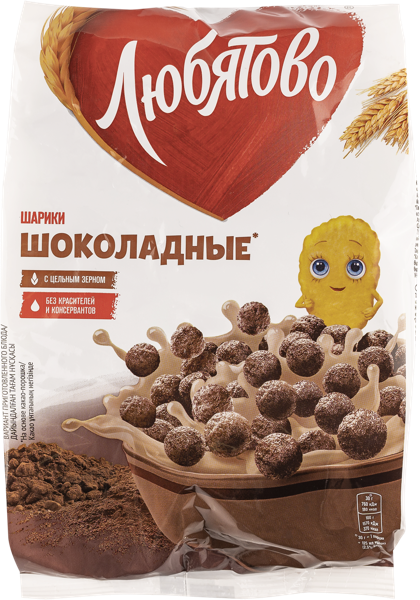 Готовый завтрак Любятово шоколадные шарики Келлогг Рус м/у, 200 г
