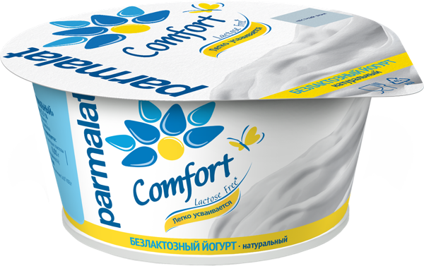 Йогурт 3,5% безлактозный Пармалат натуральный Белгородский МК п/б, 130 г