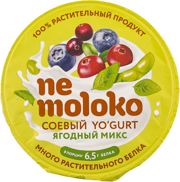 Йогурт 5% соевый Немолоко ягодный микс Сады Придонья п/б, 130 г