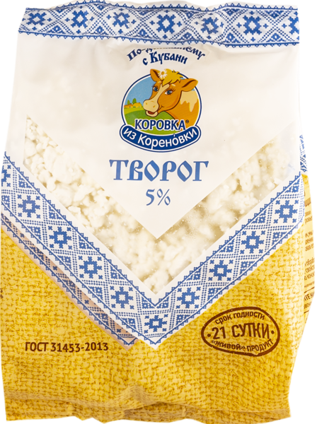 Творог 5% Коровка из Кореновки Кореновский МКК м/у, 300 г