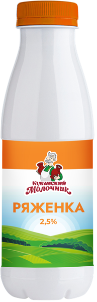 Ряженка 2,5% Кубанский Молочник Ленинградский СК п/б, 450 мл