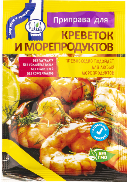 Приправа для креветок Релиш Релиш м/у, 15 г купить в магазине Табрис