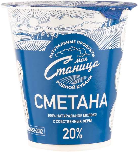 Сметана 20% Моя Станица Рассвет п/б, 290 г