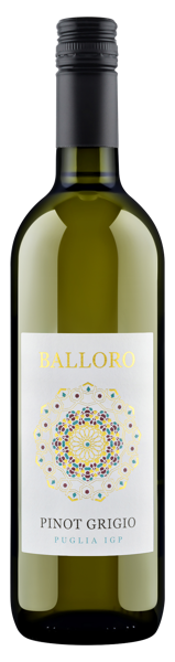 Вино белое сухое стиль №2 Пино Гриджио Апулия Баллоро Лоццоло с/б, 0,75 л
