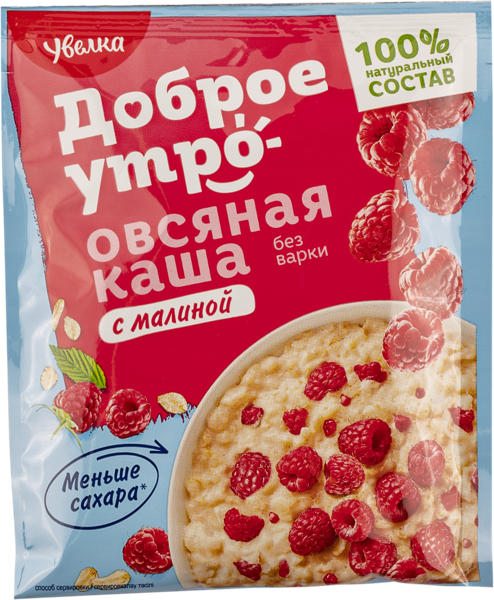 Каша овсяная Увелка малина Ресурс м/у, 40 г