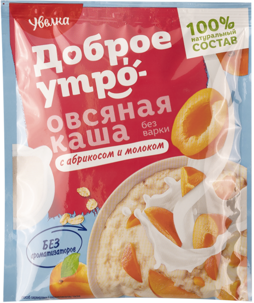 Каша овсяная с молоком Увелка абрикос Ресурс м/у, 40 г
