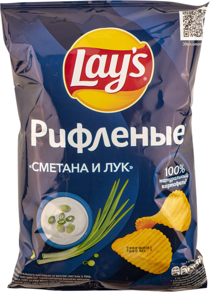 Чипсы картофельные Лейс Рифленые сметана лук Фрито Лей м/у, 140 г ...