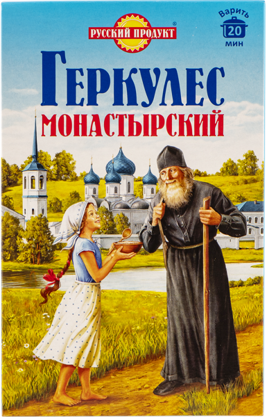 Хлопья овсяные Русский продукт геркулес монастырский Русский продукт кор, 500 г