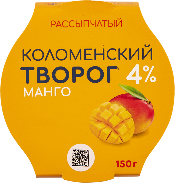 Творог 4% с вареньем Коломенское манго Коломенское с/б, 150 г