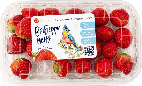 Ягода местная Выберри меня клубника сорт эльсанта Вкус Ставрополья ООО лоток, 200 г
