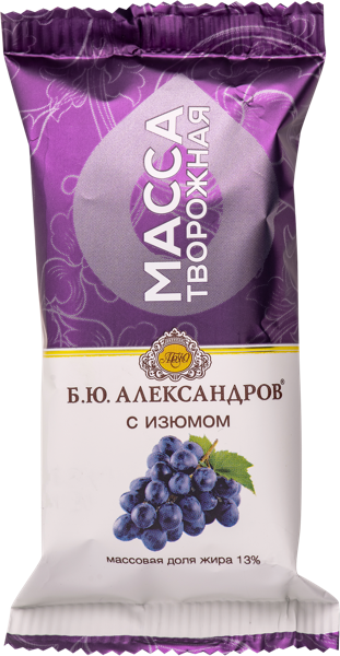 Творожная масса 13% А.РостАгроКомплекс с изюмом РостАгроКомплекс м/у, 80 г