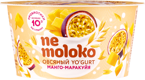 Йогурт 5% овсяный Немолоко манго маракуйя Сады Придонья п/б, 130 г