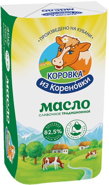 Масло 82,5% сливочное Коровка из Кореновки традиционное Кореновский МКК м/у, 400 г
