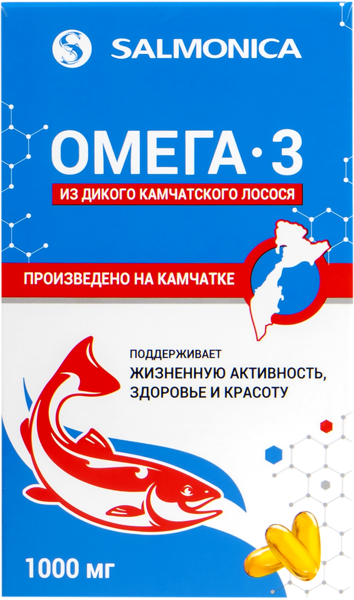 Комплекс витаминный Салмоника омега 3 1000 мг Тымлатский рыбокомбинат ...