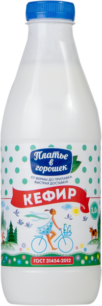 Кефир 1% Платье в горошек Новокубанский МК п/б, 900 мл