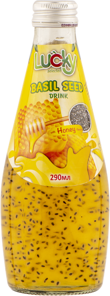 Напиток негаз Лаки мед с семенами базил. Лаки СимТрейд с/б, 0,29 л