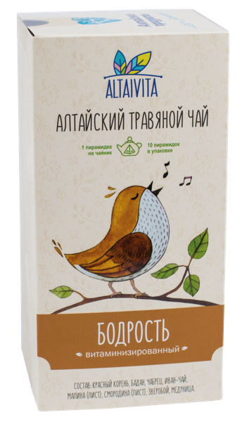 Чай травяной в пирамидках Алтайвита бодрящий Алтайвита кор, 4*10 г