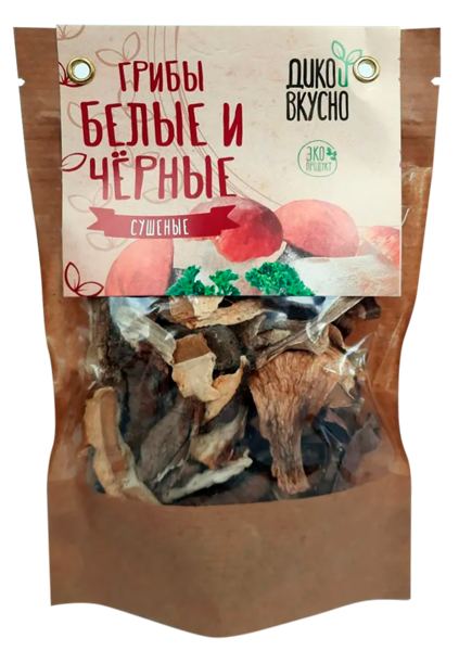 Грибы сушеные Дико вкусно смесь белых и черных Союз Продукт м/у, 30 г