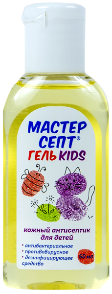 Гель для рук антисептический Мастерсепт лимон детский Медлекспром п/у, 50 мл