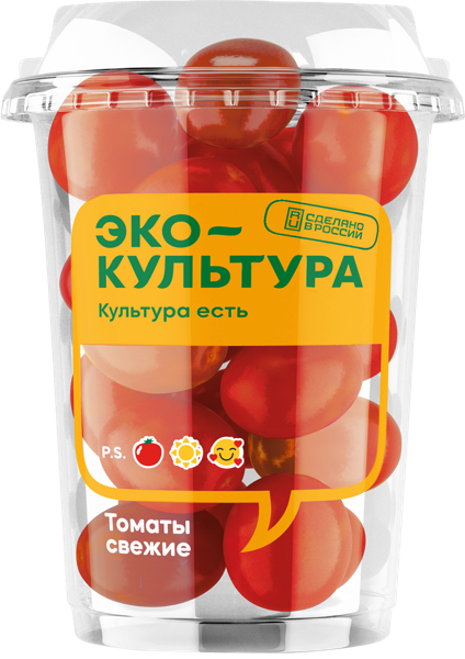 Овощ Томат черри красный клубниковидный Эко-Культура стакан, 250 г