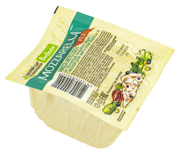 Сыр 40% Бонфесто моцарелла пицца Туровский МК м/у, 250 г