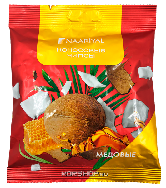 Чипсы кокосовые Наариял медовые Наариял ООО м/у, 40 г
