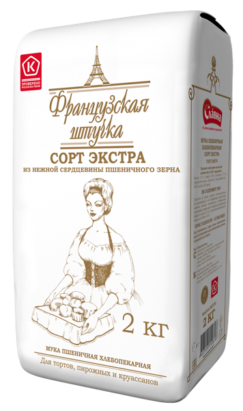 Мука Пшеничная Французская штучка экстра Старооскольский КХ м/у, 2 КГ