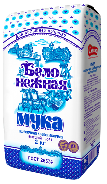 Мука пшеничная в/с Бело-нежная Старооскольский КХ м/у, 2 КГ