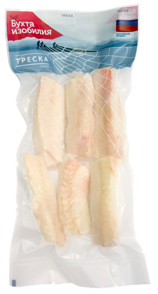 Рыба замороженная Бухта Изобилия треска спинки Агама м/у, 400 г