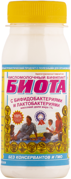 Бифилакт 1% Биота Кубаньтехносервис п/б, 150 мл