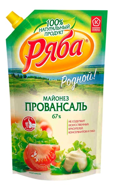 Майонез 67% Ряба провансаль НМЖК м/у, 400 г