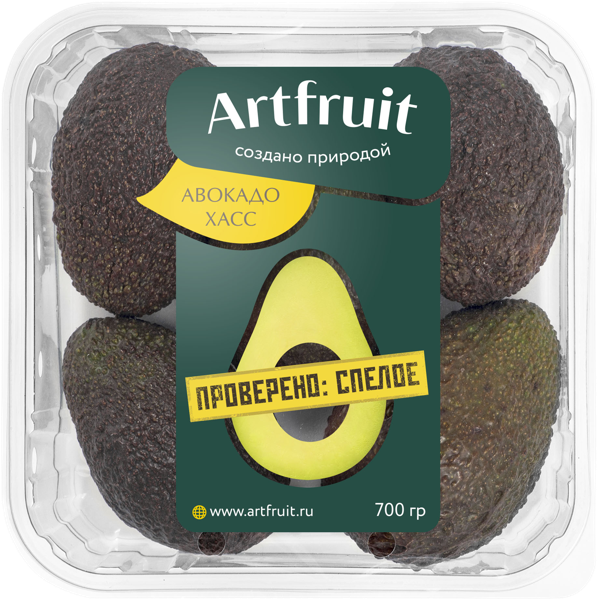 Плод спелый Артфрут авокадо хасс  лоток, 700 г