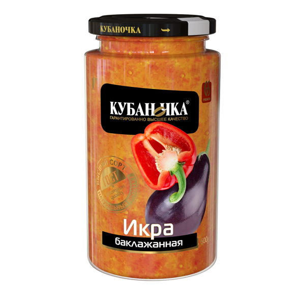 Икра из баклажанов Кубаночка Гранд Стар с/б, 500 г