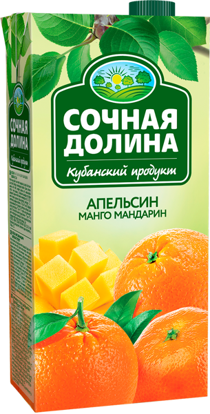 Напиток Сочная долина Апельсин манго мандарин ЮСК т/п, 1,93 л