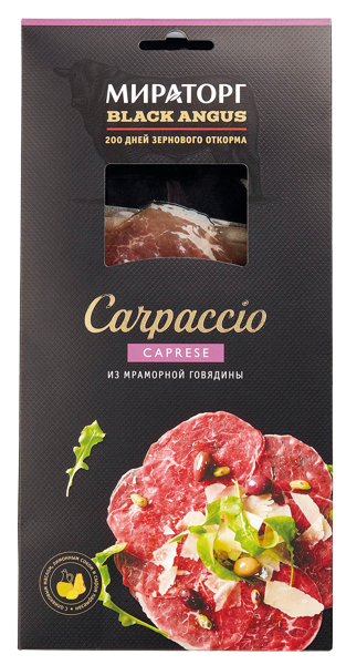 Мясо охлаждённое Мираторг Карпаччо из мраморной говядины Мираторг ТК в/у, 130 г