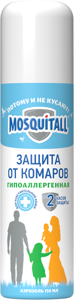 Аэрозоль от комаров Москитол гипоаллергенная защита Арнест ж/б, 150 мл