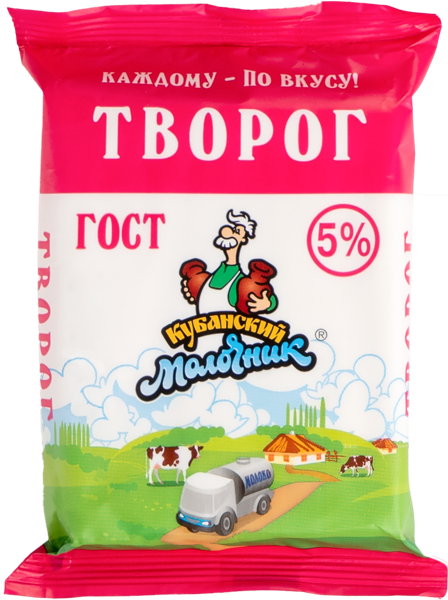 Творог 5% Кубанский Молочник Ленинградский СК м/у, 180 г