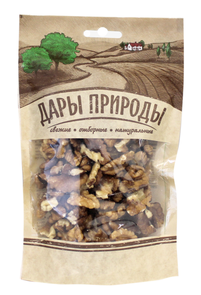 Орехи очищенные Дары природы грецкий орех МОК производство м/у, 110 г
