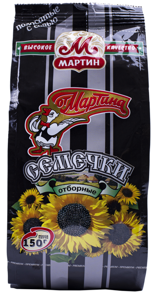 Семечки подсолнечника От Мартина полосатые с солью Мартин м/у, 150 г ...